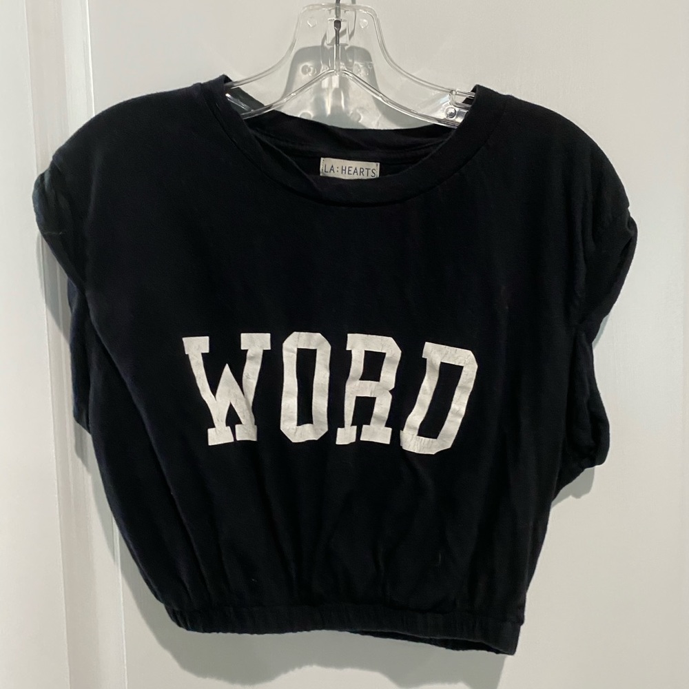 LA Hearts crop top, Sz S